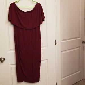 Off the Shoulder Maternity Dress